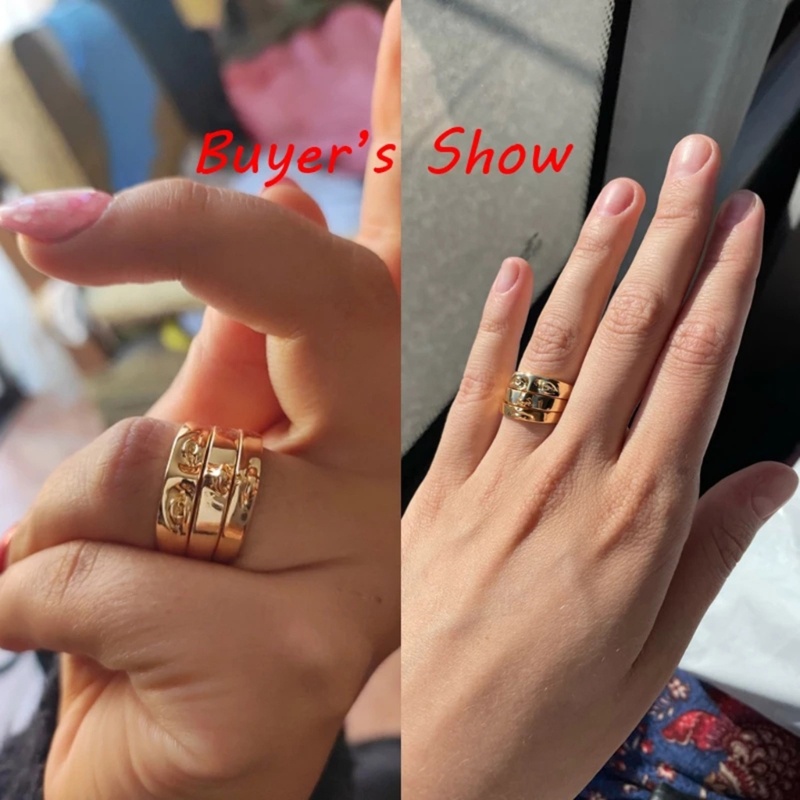 Bộ 3 Nhẫn Đeo Khớp Ngón Tay Hình Mặt Cười Phong Cách Punk Dành Cho Nữ