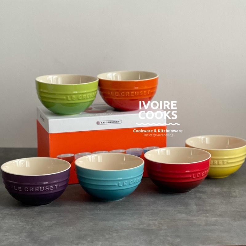 Bộ bát ăn cơm 6 cái le creuset 12cm thương hiệu Pháp - Le Creuset 4.75" 12oz 350ml rice bowl