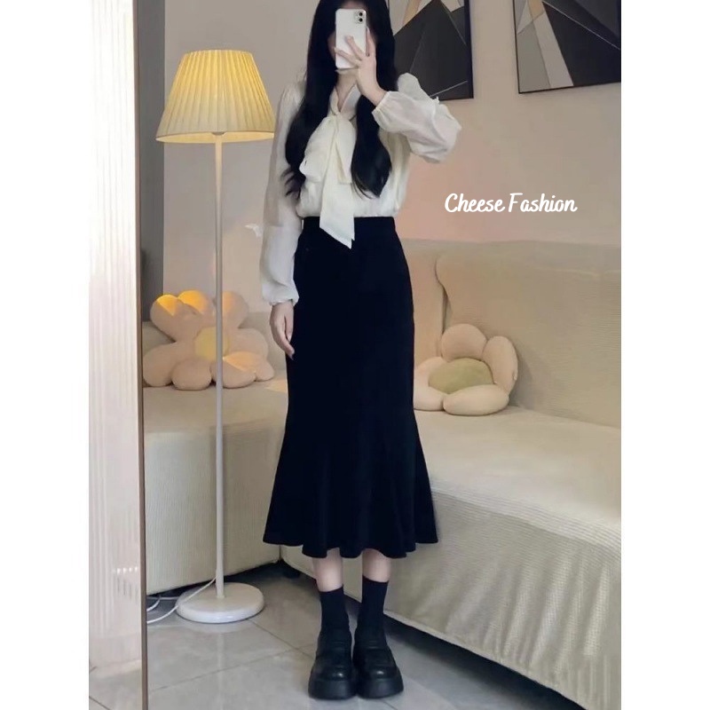 Chân váy đuôi cá phong cách Hàn quốc tôn dáng cực xinh