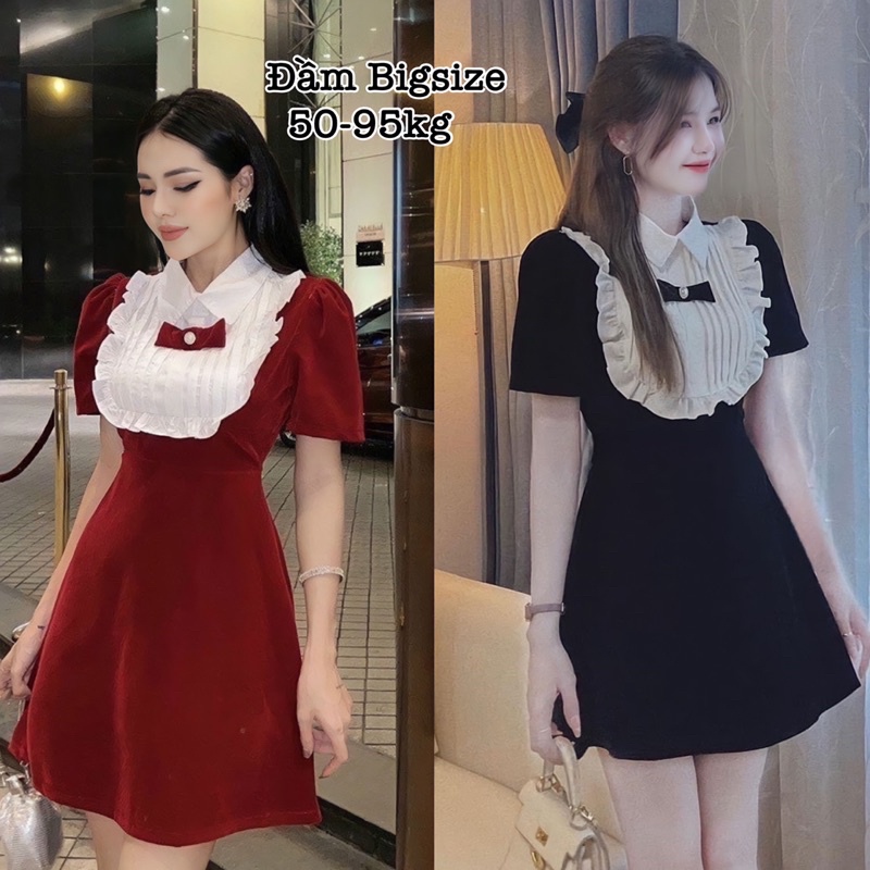 Đầm Bigsize Đầm Dự Tiệc Giá Rẻ Xinh Xắn Dáng Đẹp Bigsize 50-100kg