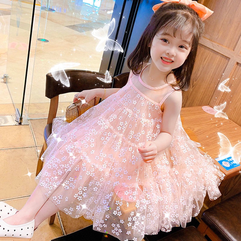 Đầm Công Chúa Mùa Hè Màu Đỏ Phong Cách Phương Tây Cho Bé Gái 7 Tuổi / 12 Tuổi