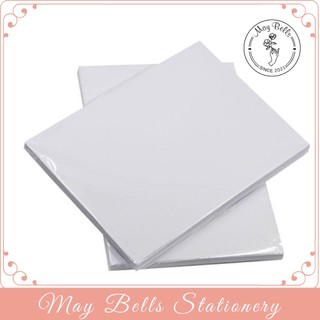 Giấy decal in ảnh a4 135gsm 1 mặt bóng, giấy decal in ảnh dán được, giấy decal đế trắng 50 tờ/xấp