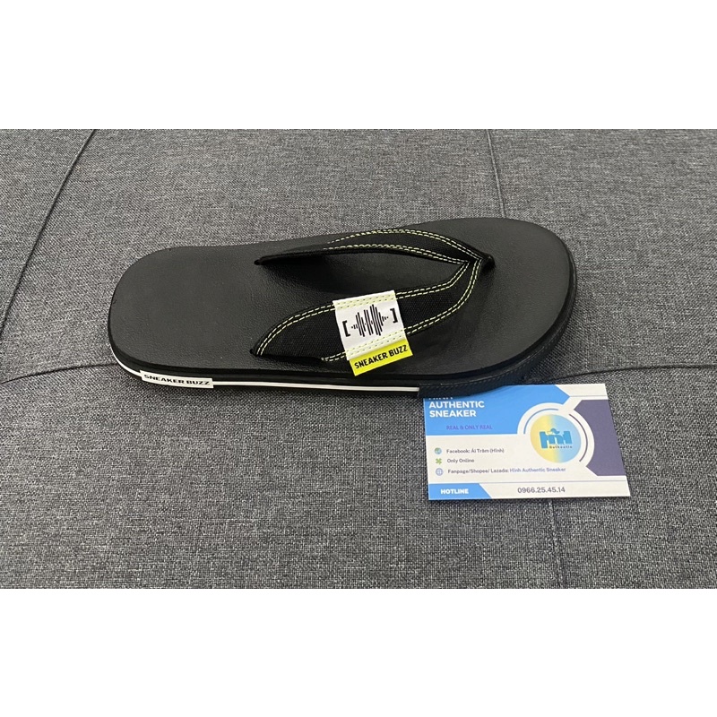 New - Dép Sneaker Buzz đen quai đen  chính hãng - 1SB0004B