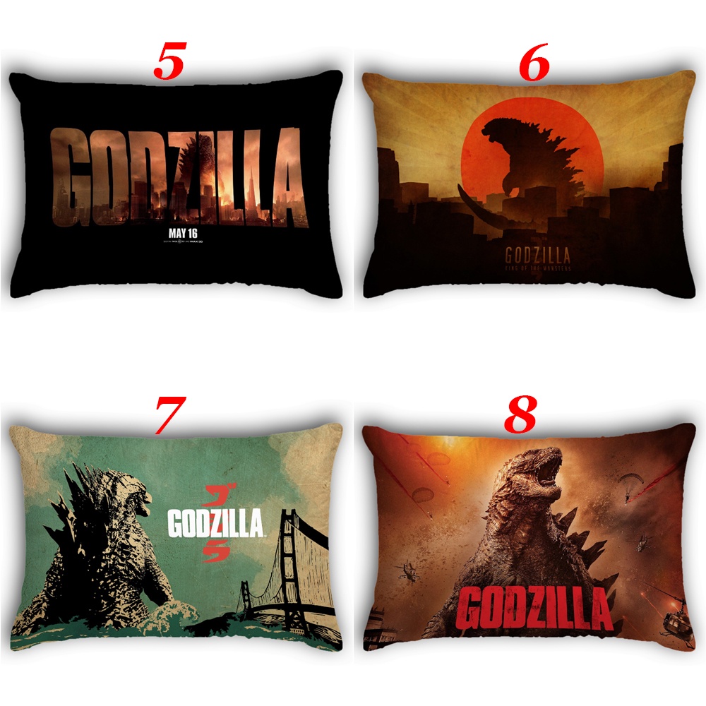 Vỏ Gối Đơn Hình Chữ Nhật In Hình Godzilla Polyeste Trang Trí Nhà Cửa