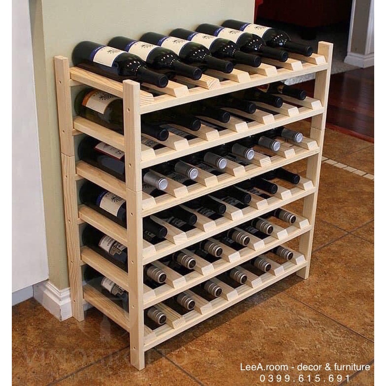 Kệ Đựng Rượu Vang Bằng Gỗ Tần Bì Cao Cấp | Wine Racks