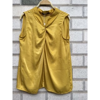 Áo kiểu nữ sát nách cổ đổ lụa satin Z.a.r.a