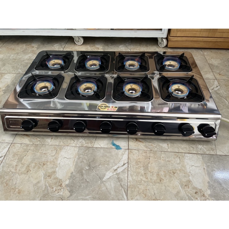 BẾP GAS 8 LÒ  Chuyên nấu mỳ cay bánh xèo