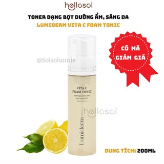 Toner dạng bọt dưỡng ẩm, sáng da Lumiderm Vita C Foam Tonic 200ml