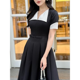 MAIDE Đầm xòe phối tay và cổ thanh lịch MORRIS DRESS