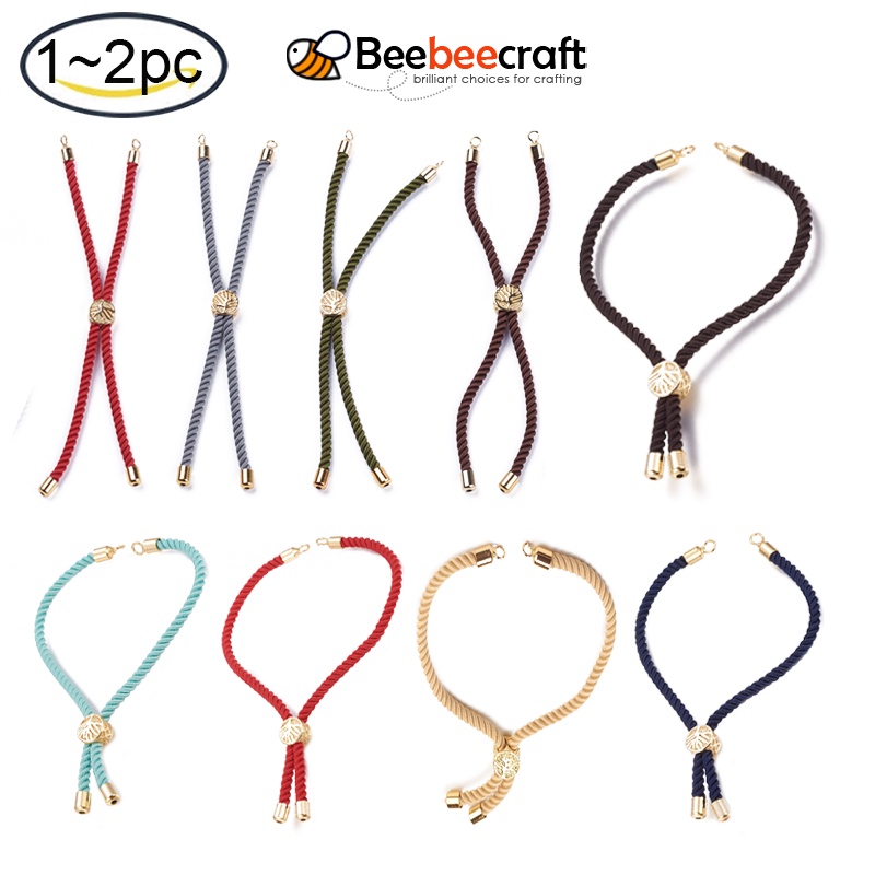 Set 1-2 Vòng Tay Dây Nylon Mạ Vàng 18K Không Chứa Niken Và Chì