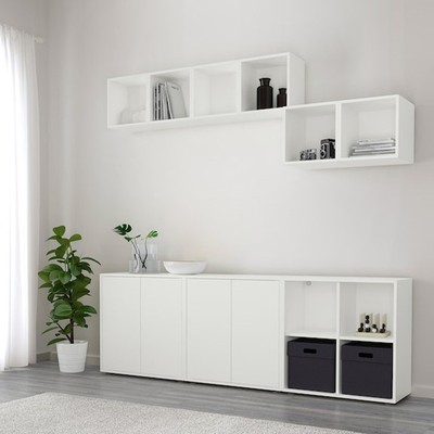 NIKOS, Tủ kệ để đồ đồ dùng kết hợp kệ treo tường, 210x35x180cm, kệ gỗ tủ gỗ Scandi Home