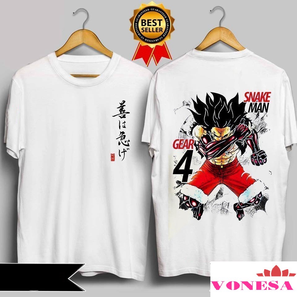 (ẢNH + CLIP .T.H.Ậ.T.) Áo Thun Đảo Hải Tặc LUFFY SNAKE MAN GEAR 4 Cực Chất | Áo Phông One Piece Mũ Rơm Luffy Đẹp
