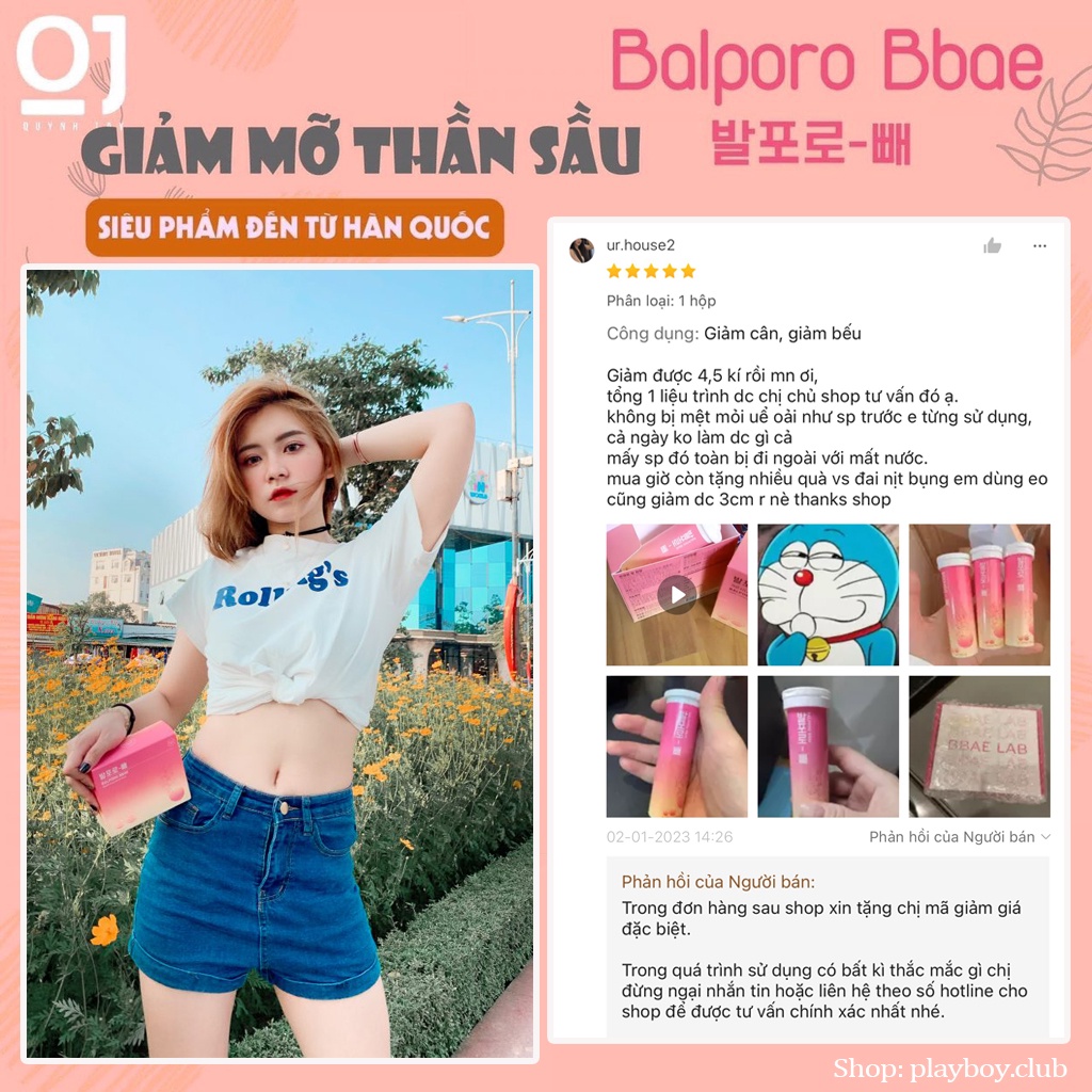 Sủi Giảm Cân BALPORO BBAE hỗ trợ giảm cân, đẹp da, đốt cháy mỡ thừa, tăng cường quá trình chuyển hóa dinh dưỡng