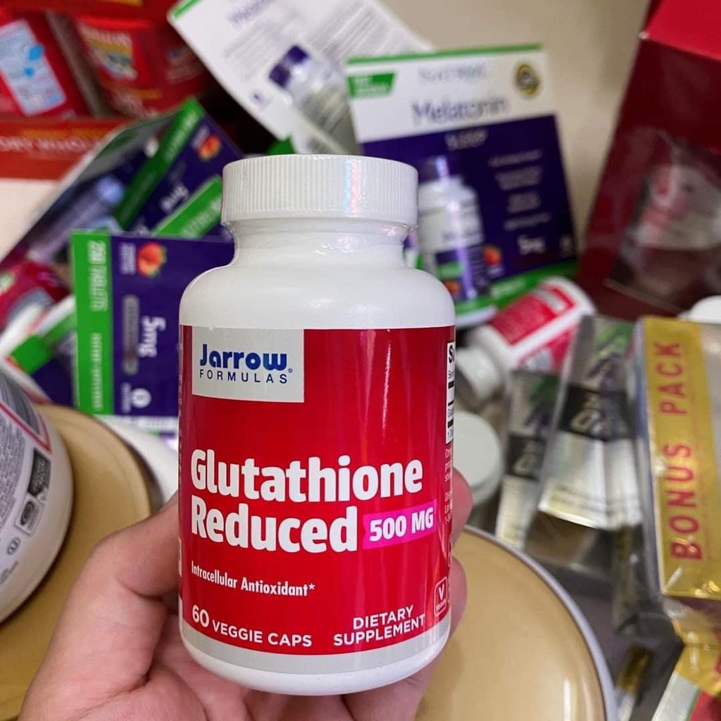 Viên uống trắng da Gluthatione Jarrow 500mg  Mỹ, hàng mỹ bao chuẩn