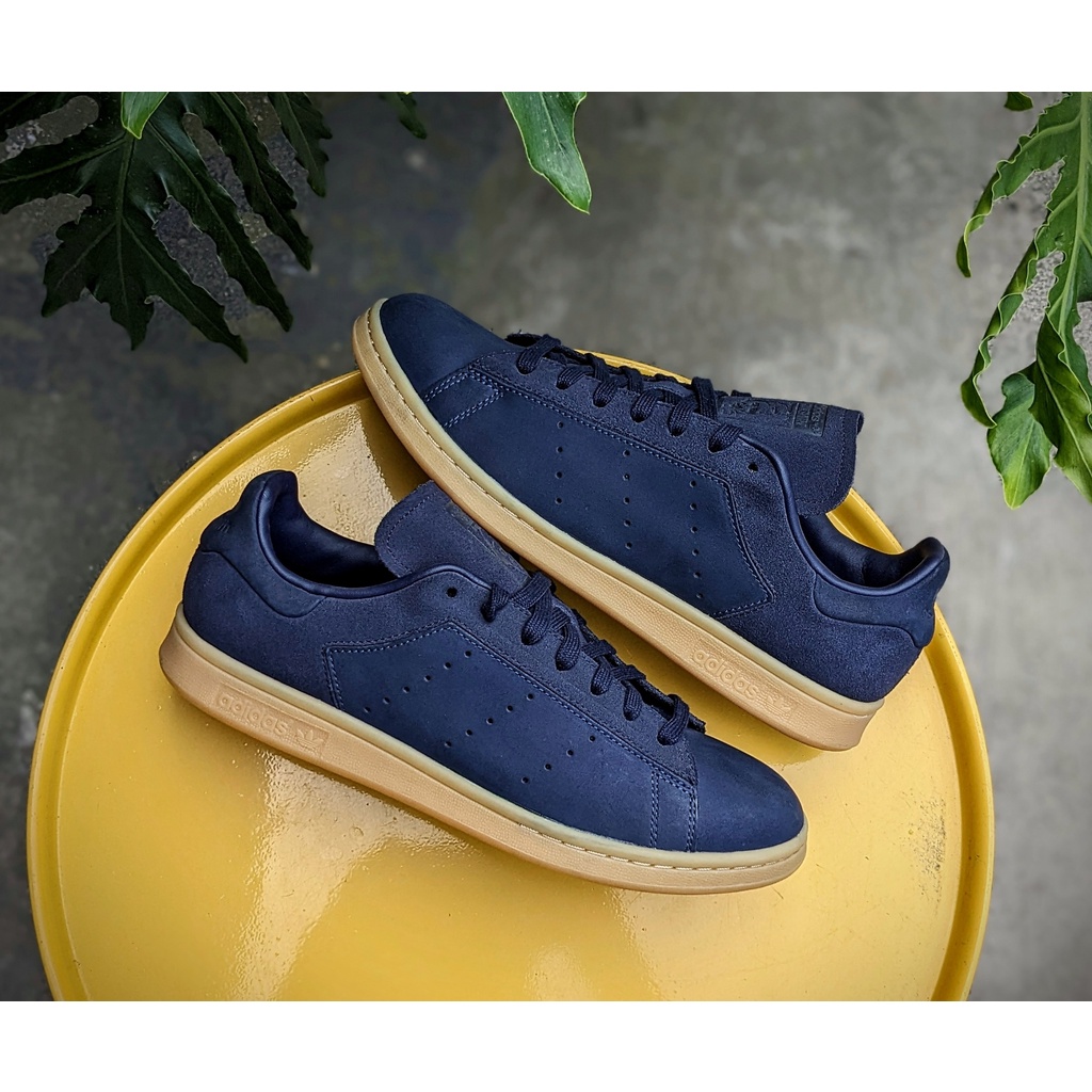 ( Chính Hãng 100% ) GIày Adidas Stan Smith Xanh Navy Suede, Giày Stan Smith đế Gum