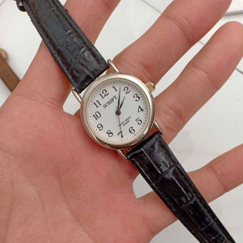 đồng hồ nữ si nhật dây da hiệu J-AXIS SCRIPT độ mới tương đối phù hợp nữ tay to đeo đẹp