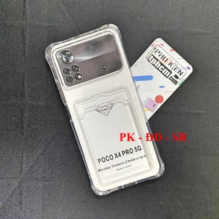 Ốp Lưng Xiaomi Poco X4 Pro 5G Dẻo Trong Chống Sốc Đựng Card