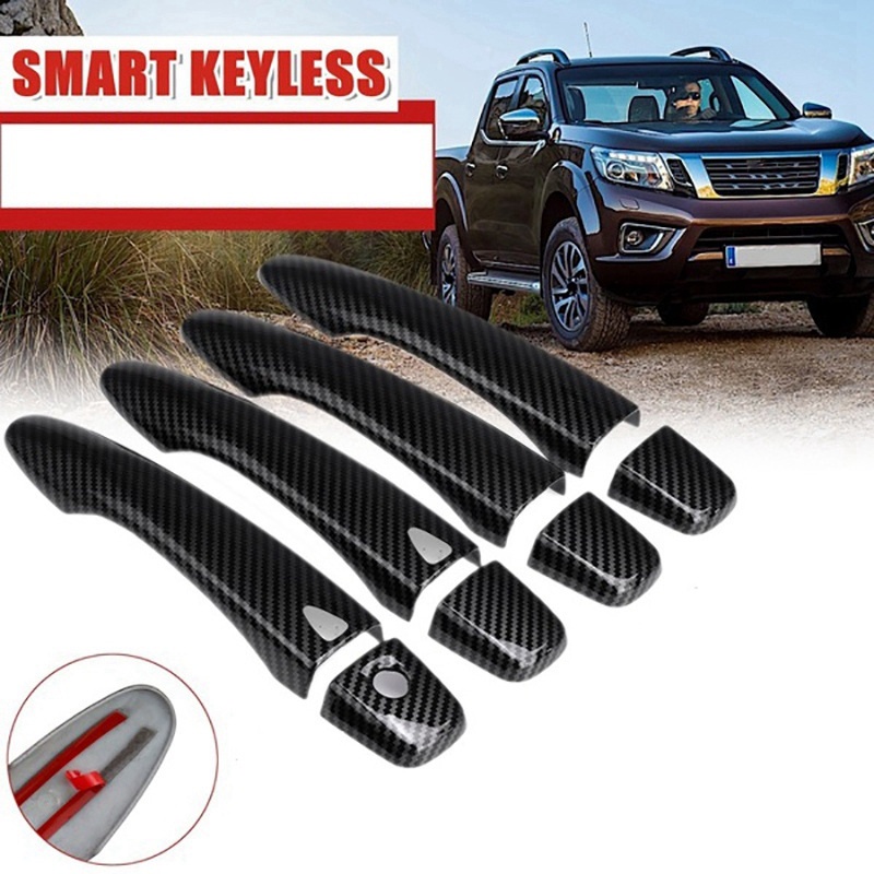 4pcs cho Nissan Navara NP300 2015-2020 Nắp tay nắm cửa ô tô bằng sợi Carbon Trang trí phụ kiện trang trí nhãn dán