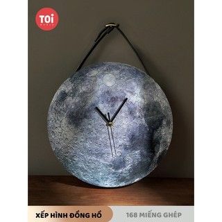 Xếp hình đồng hồ planet clock quai da cao cấp chính hãng toi 168 miếng ghép chính hãng toi