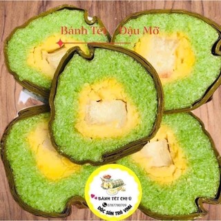 Bánh tét đậu mỡ trà cuôn - loại đặc biệt - 1,1kg