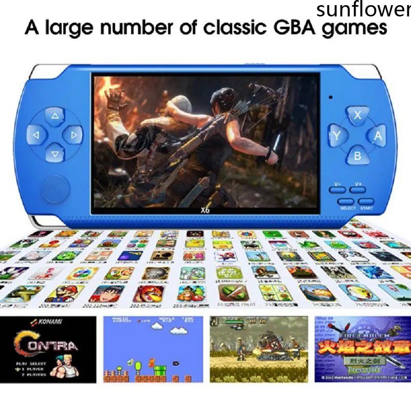 X6 Máy Chơi Game Cầm Tay Di Động 4.0 Inch Tốt Nhất 8G Cài Sẵn 1500 Trò Chơi Miễn Phí Hỗ Trợ Tv Ra Máy Chơi Game Điện Tử Máy Chơi Boy Super Mario-Sun. Vn