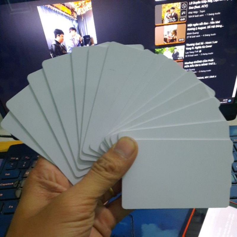 Set 15 thẻ trắng Nfc chống nước cho Ntag215 PVC 504bytes