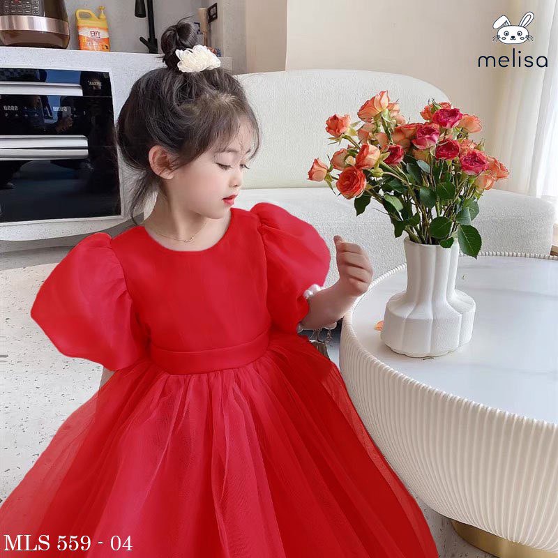 Váy melisa đỏ nơ lưng