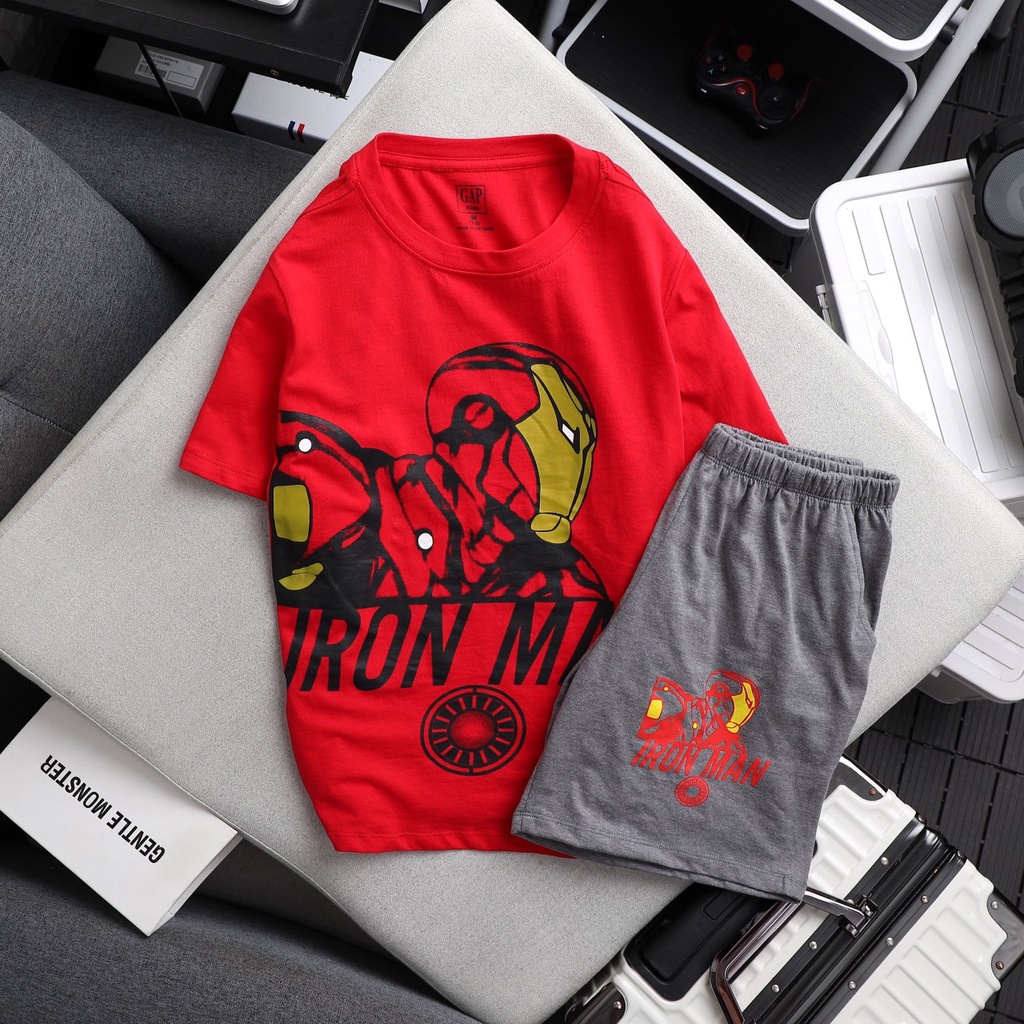 Set đồ bộ bé trai size đại thun cotton bộ thun in hình khủng long 25- 60 kg