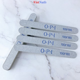 Dũa mỏng opi nhám xám chữ xanh độ nhám 100/180 - dũa mỏng dũa móng tự nhiên móng gel