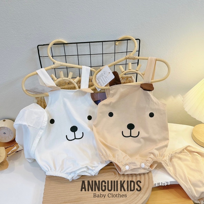 Yếm Bodysuit Bé Trai Bé Gái  Dễ Thương Đáng Yêu , body yếm kèm mũ