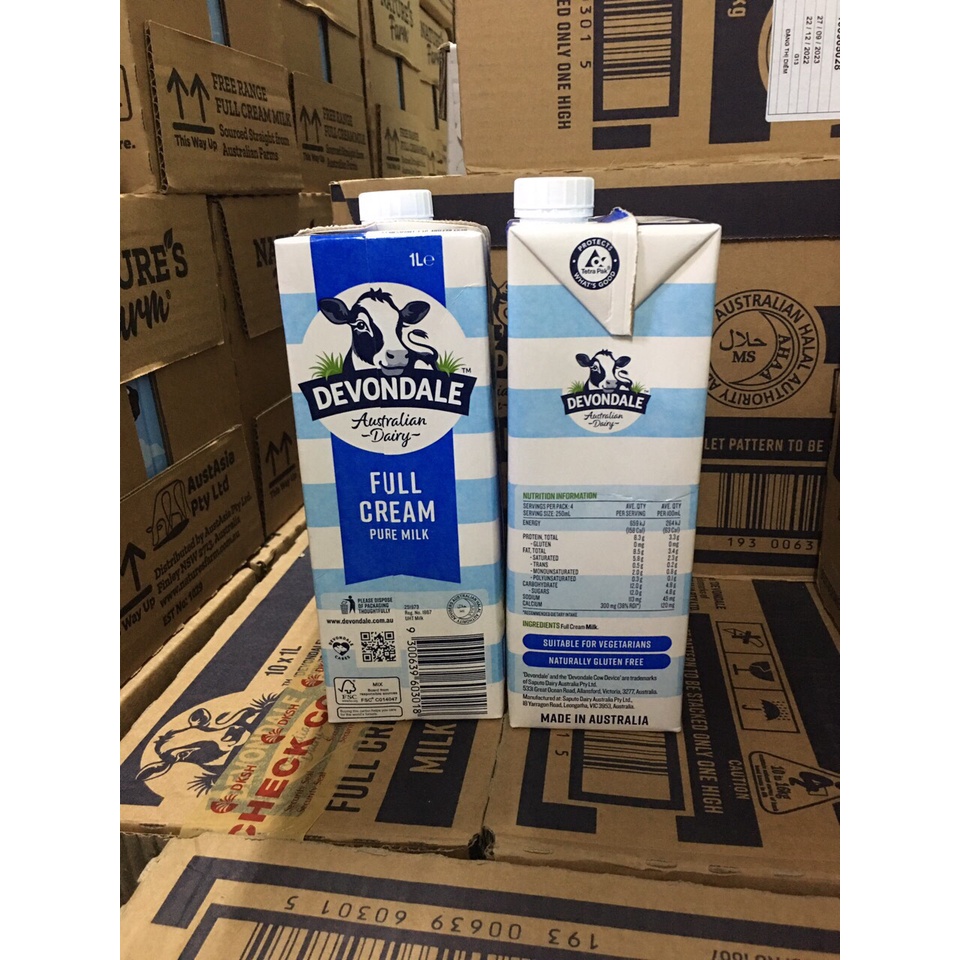 Sữa Tươi Nguyên Kem DEVONDALE 1L - Nhập khẩu Úc