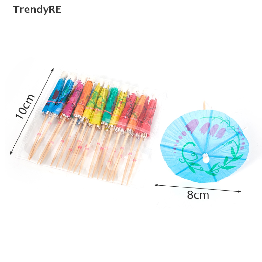 Set 20-50 Dù Giấy Đủ Màu Trang Trí Ly Cocktail