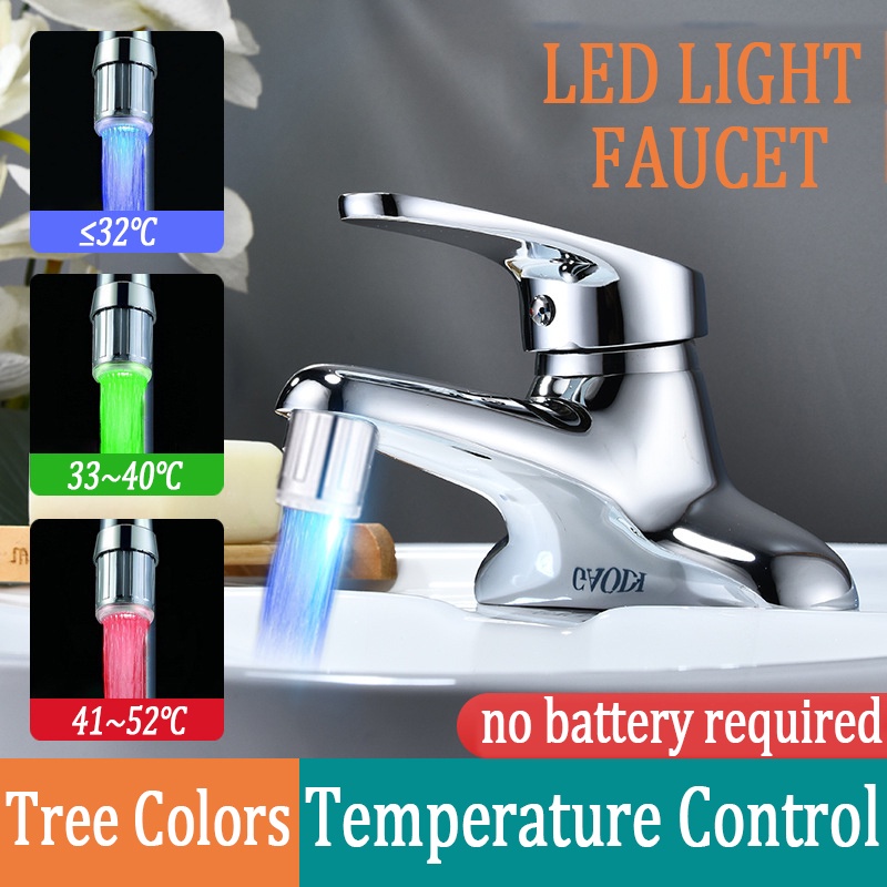 Đầu Vòi Nước Có Đèn led Cảm Biến Thay Đổi 7 Màu Sắc Theo Nhiệt Độ