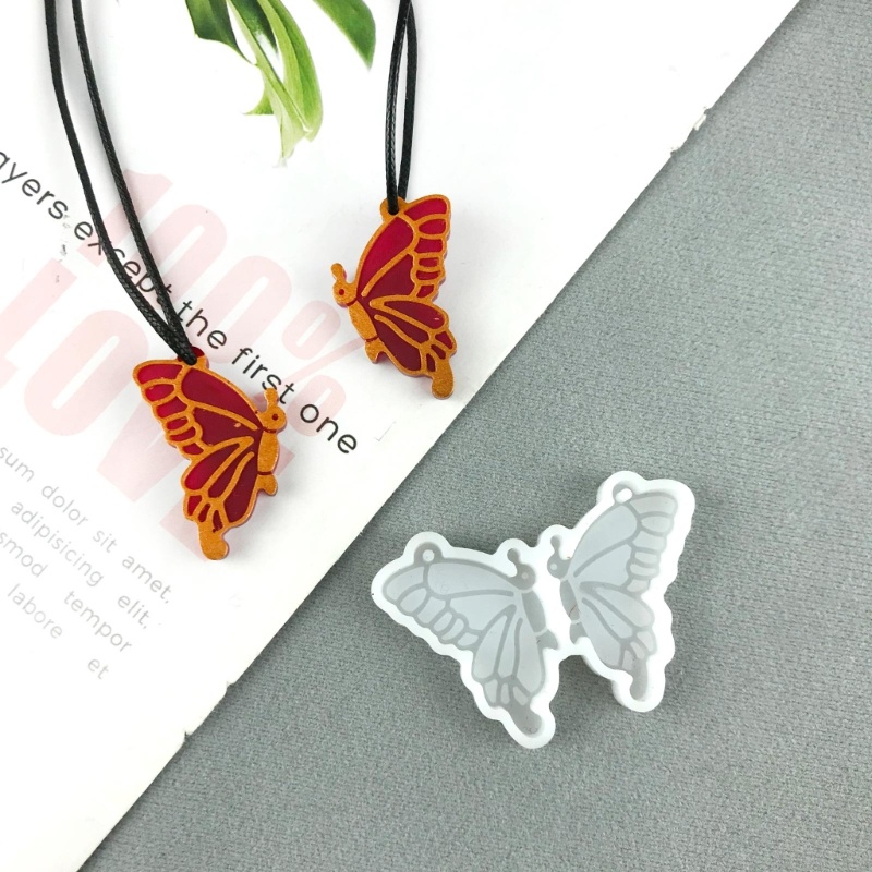 Sa Khuôn Silicon Làm Móc Khóa Hình Bướm Xinh Xắn