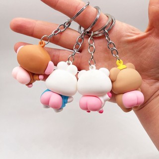 Móc khóa 3D mông thú cưng độc đáo Bukao