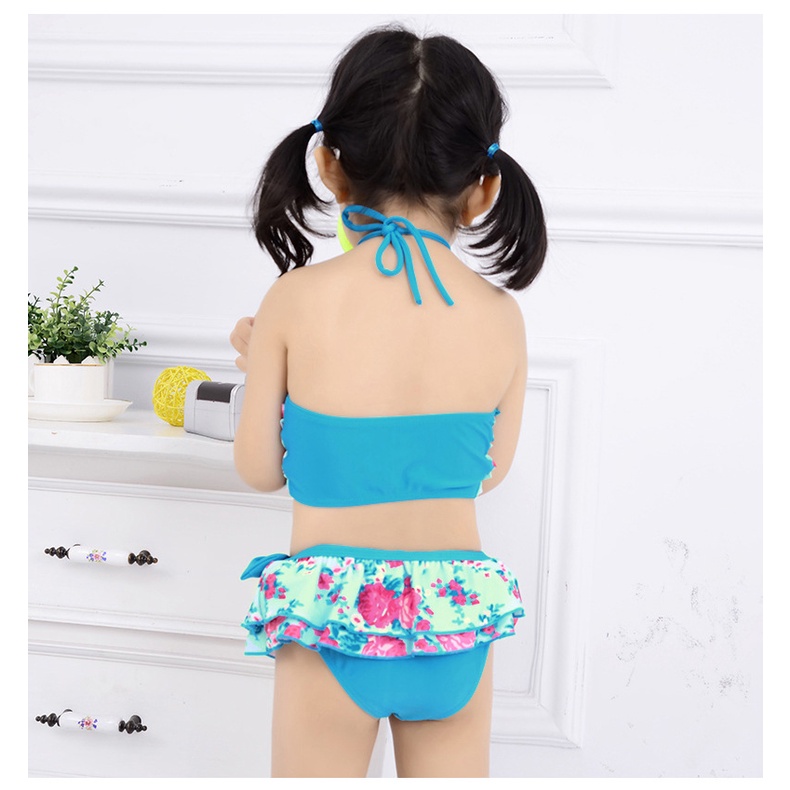 Đồ bơi hai mảnh dễ thương cho bé gái 8-20kg(còn màu đỏ)