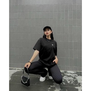 ELEVEN - Áo thun unisex thêu 11 logo màu đen