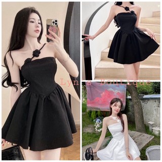 Váy/đầm cúp ngực phối nơ cổ siêu xinh