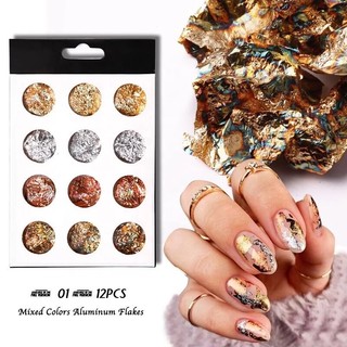 Set giấy bạc mỏng vụn trang trí móng tay-ĐỒ NAIL VIỆT