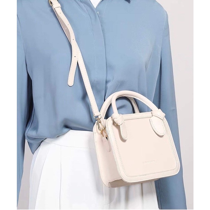 Túi Xách Nữ Túi Đeo Vai Hình Hộp Dáng Vuông Viền Da Cao Cấp Phong Cách Hàn Quốc