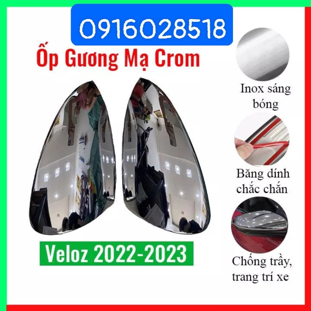 Toyota Raize 2022-2023 ốp gương Mạ Crom chống xước op guong chieu hau ma xi
