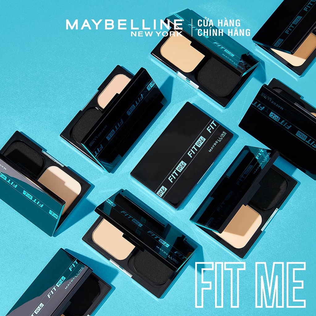 Phấn Nền Dạng Nén, Kiềm Dầu Che Phủ Hoàn Hảo Maybelline Fit Me Matte + Poreless Powder Foundation SPF 44/PA++++ 9g