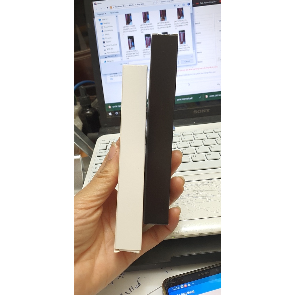 20 HỘP GIẤY đựng chai nước hoa 10ml thủy tinh, nhôm đầu tròn, nhôm vuông