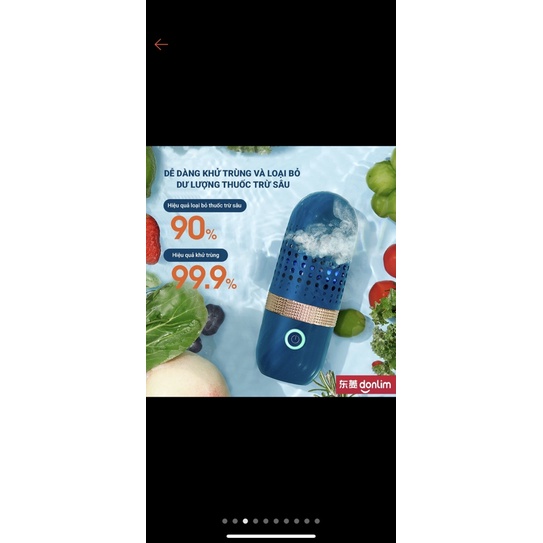 Máy khử khuẩn hoa quả, thực phẩm DONLIM