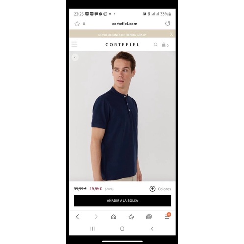 Áo cotton cổ trụ nam giới dư xịn