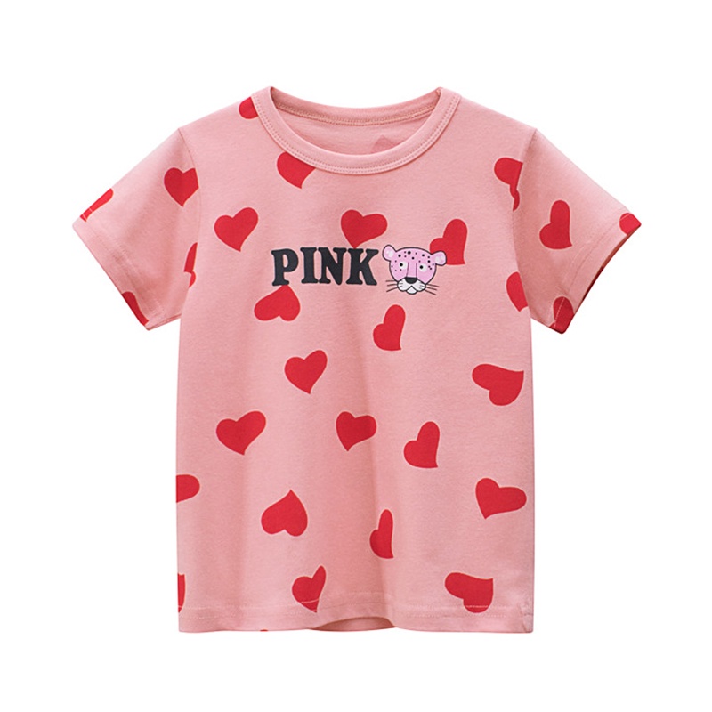 [THOMAS KIDS] Áo Thun Cotton Tay Ngắn In Họa Tiết Hoạt Hình Dễ Thương Thời Trang Mùa Hè Cho Bé Gái 2-8 Tuổi