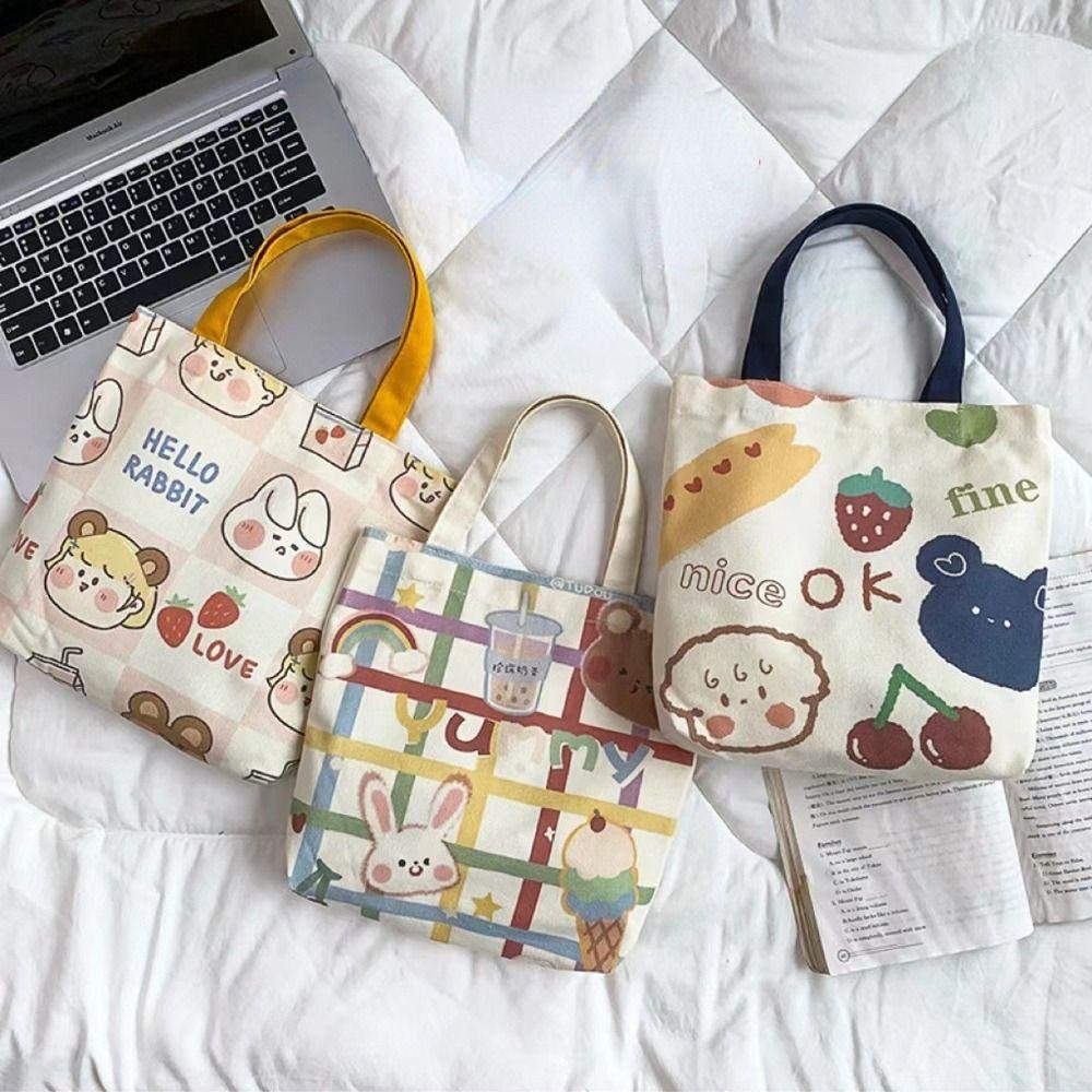 JARRED Túi vải Họa Tiết Hoạt Hình Thời Trang Đi Dã Ngoại