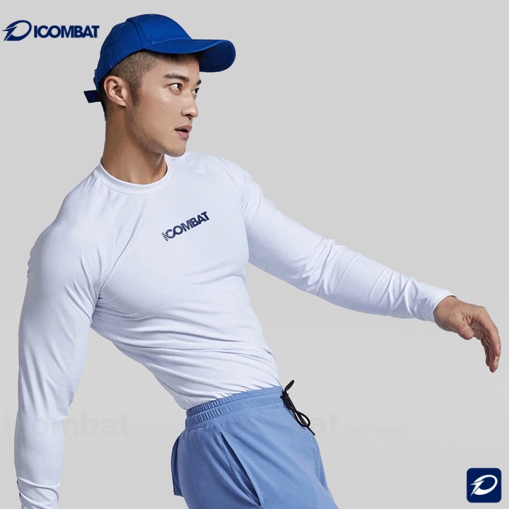 Áo thun tay dài ICOMBAT áo giữ nhiệt nam thể thao vải Coolmax co giãn 4 chiều
