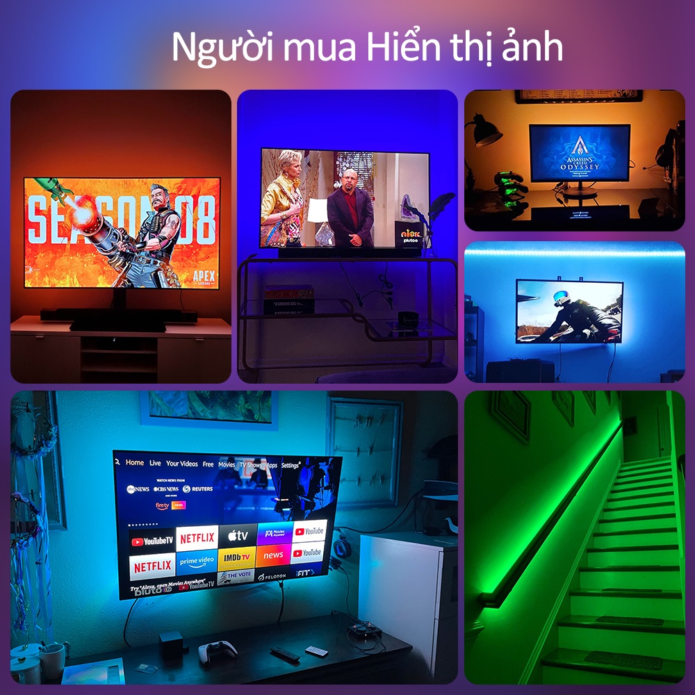 Đèn dải led RGB dải đèn trang trí LED USB 5050 đèn trang trí phòng đèn trang trí nhà cửa1/2/3/4/5/10/15 mét đèn nền tivi