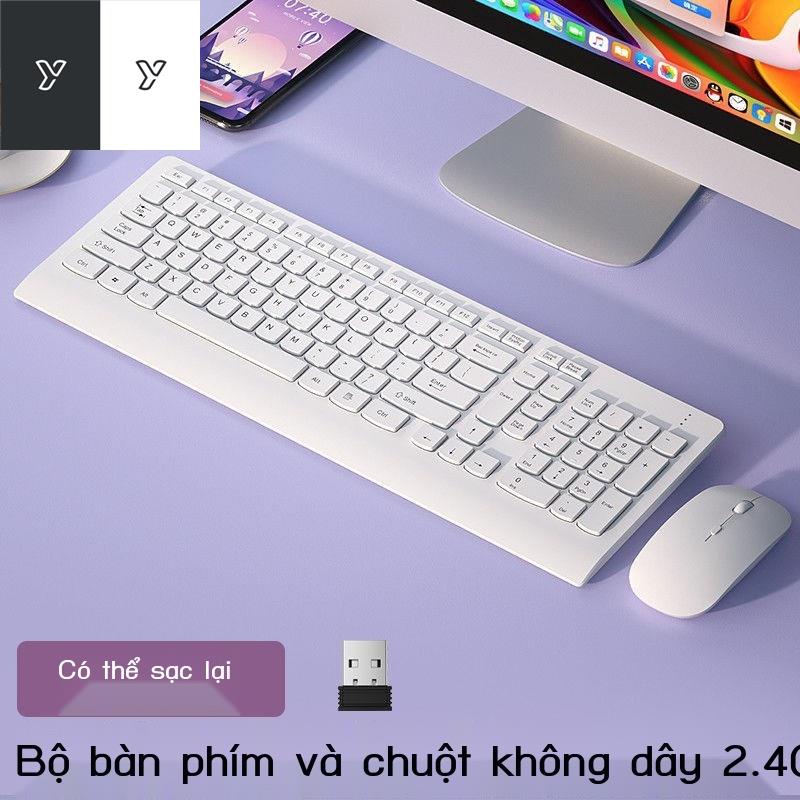 ✟♂Bàn Phím Bluetooth Không Dây Bộ Chuột Sạc Tắt Tiếng Máy Tính Xách Tay Apple IPAD Android Đa Năng